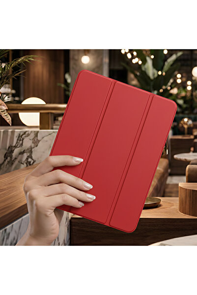 TechTrove iPad Air 13 2025 M3 İçin Uyumlu Smart Kalem Bölmeli Standlı Kılıf