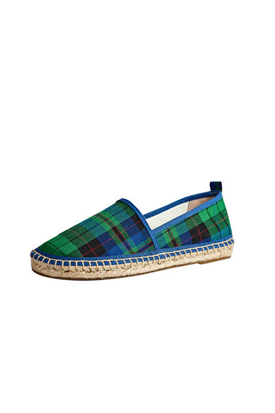 OEM Women's Espadrilles TALAMANTRA - Organic Cotton, Jute Sole - Blue-Green C...