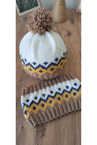 Canbutik Children's Beret and Neck Collar Set