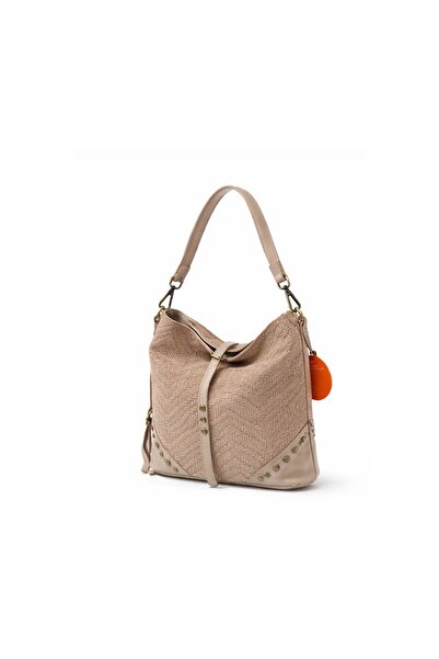 Jacquline Zd361 Knitted Patterned Genuine Leather Shoulder and Crossbody Bag ...