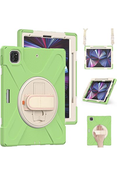 OEM iPad Mini 6 8.3 inch Case - 3 Layers Shockproof, Rotating Stand, Belt Str...