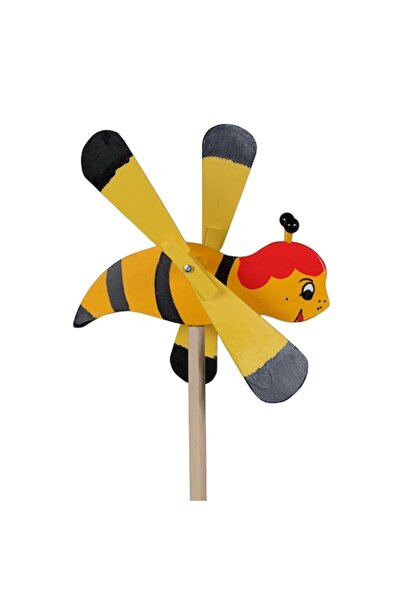 OEM Moară de vânt din lemn 155×37 cm, model albină – Decor rustic de grădină,...