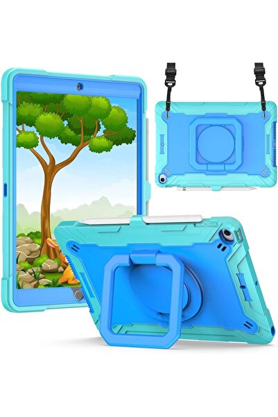 OEM iPad Mini 6 8.3 inch Case - 3 Layer Protection, Rotating Stand, Belt Stra...