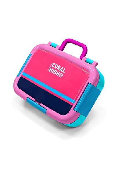 Coral High Παιδικό δοχείο φαγητού από ανοξείδωτο ατσάλι με σχέδιο νέον κοραλί...