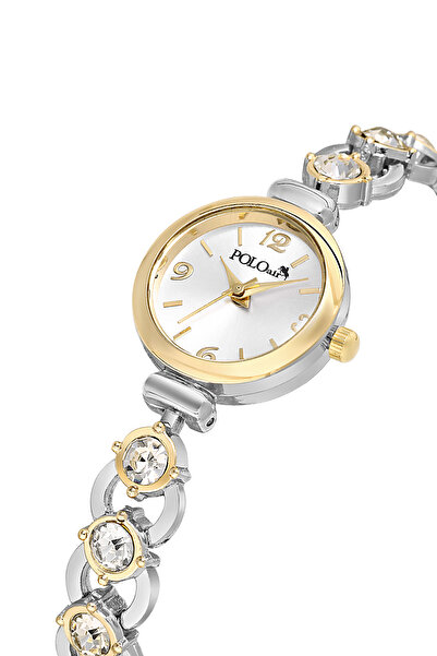 Polo Air Elegant Luxury Stone Women's Wristwatch Gold Silver Color Pl-1593B3X