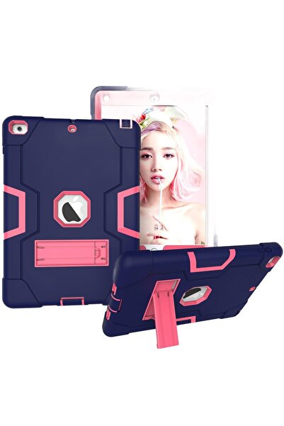 OEM iPad 6/5 9.7 Case - Armored, Shockproof, with Stand, Silicone - Navy Blue