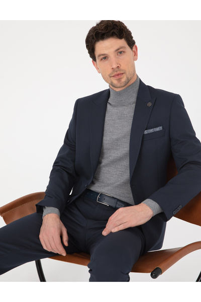 Pierre Cardin Navy Blue Slim Fit Suit 50324264-Vr033