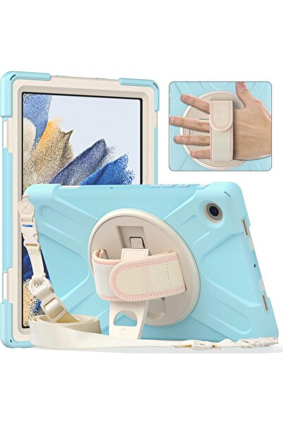OEM Husă Samsung Galaxy Tab A8 10.5 - Protecție 3 Straturi, Suport 360, Curea...