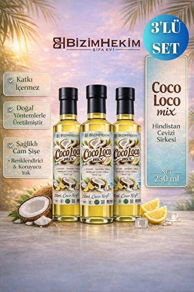 BİZİMHEKİM ŞİFA EVİ Coco Loco Coconut Mix 3'lü set- 250 ml