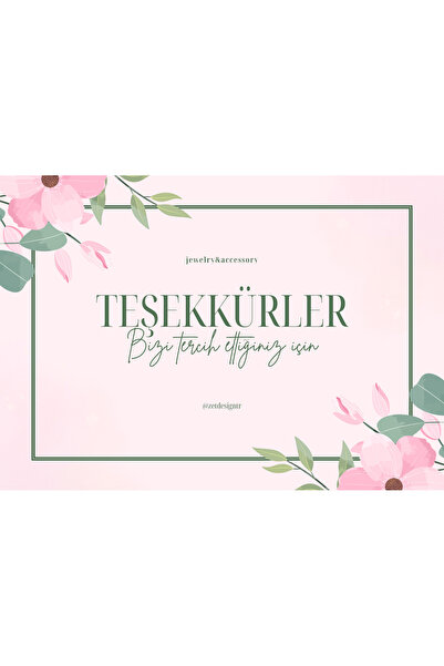 Kişiye Ve Firmaya Özel 30 Adet 6x9 Cm Teşekkür Kartı, Sipariş Kartı Ve Not Kartı