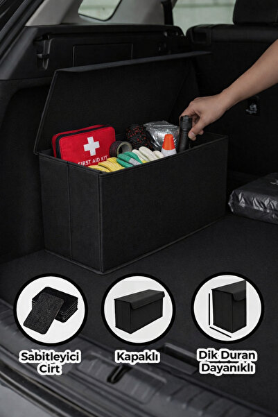 Serstil Oto Bagaj Organizer Kapaklı Düzenleyici Çanta – Cırtlı, Katlanabilir ...