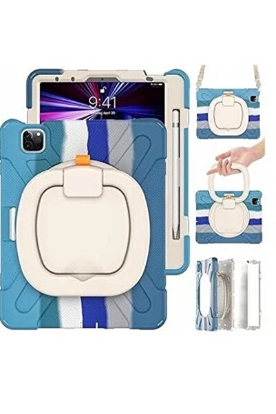 OEM Husă iPad Pro 12.9 (2021/20/18) - Protecție 3 Straturi, Suport 360, Curea...