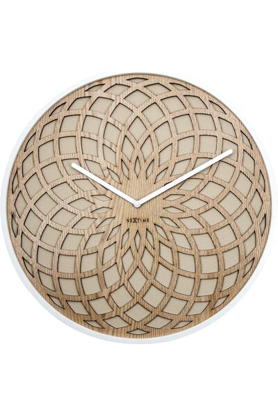OEM Ceas de Perete NeXtime SUN - Lemn, Design Mandala, Mecanism Silentios - 5...