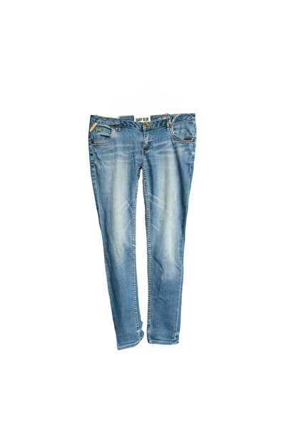 OEM Pantaloni Damă Baby Blue - Bumbac și Elastan, Croială Clasică, Mărime 29,...