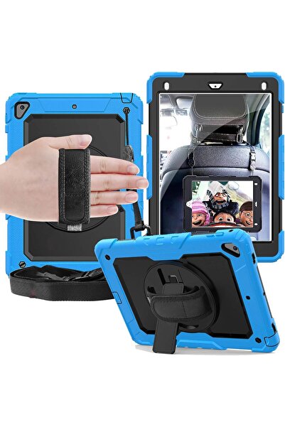 OEM iPad Air 3/Pro 10.5 Case - Durable, 360 Rotating Stand, Belt Strap, PC/Si...