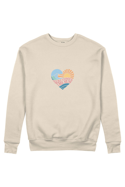 The Lucid Lab Here Comes the Sun Sweatshirt - Beige
