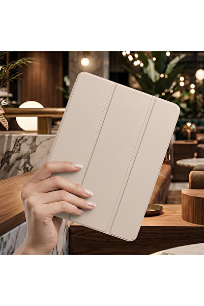 TechTrove iPad Pro 12.9 2022 M2 İçin Uyumlu Smart Kalem Bölmeli Standlı Kılıf