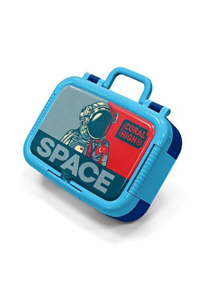 Coral High Παιδικό κουτί φαγητού από ανοξείδωτο ατσάλι με σχέδιο αστροναύτη σ...