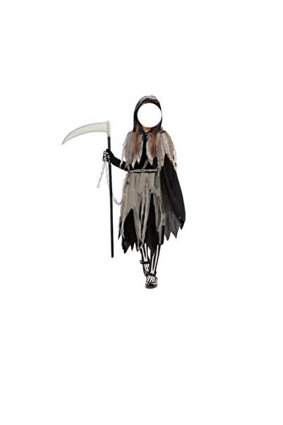OEM Costum Îngerul Morții cu Coasă și Lanț - Halloween Fetițe, Set Complet, M...