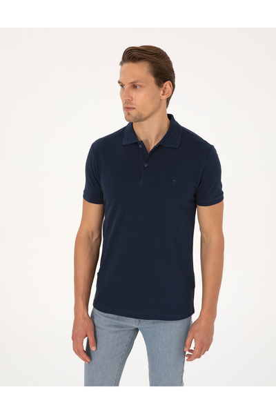 Pierre Cardin Μπλουζάκι Navy Blue εφαρμοστό Basic 50325323-VR033