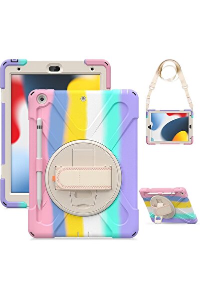 OEM Husă iPad Air 3/Pro 10.5 - Protecție 3 Straturi, Stand 360, Curea Umăr, P...