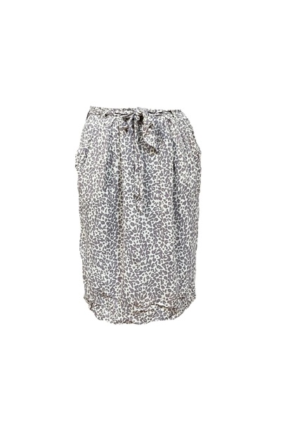 OEM Fustă de Vară InWear - Imprimeu Leopard, Material Vaporos, Alb-Violet, Mă...