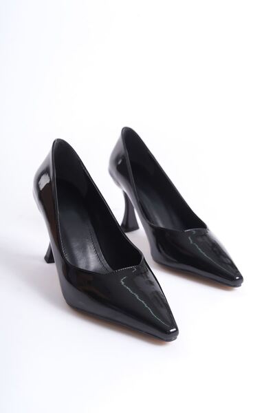 Zerenyus Κορντέλια Πρέμιουμ Μαύρο Λουστρίνι Στιλέτο 7 εκ.