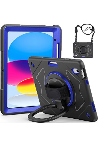 OEM Husă iPad Pro 11, Air 5/4 - Protecție 3 Straturi, Suport 360, Curea Umăr,...