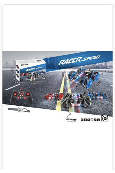OEM Mașină RC Stunt Racer Speed cu Telecomandă, Rotație 360°, Lumini LED, Reî...