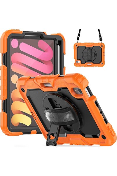 OEM Husă iPad Mini 6 8.3 - Rezistentă la Șocuri, Suport 360, Curea Umăr - PC/...