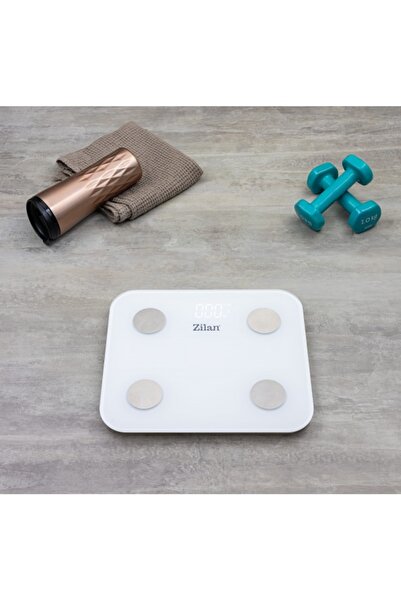 Zilan Cantar corporal inteligent ZLN9006, sticla securizata, 3-180kg, aplicat...
