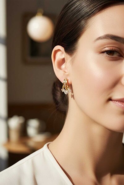 Aware Time Anti-Tarnish Steel Zircon Stone Earrings