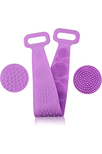 MaffStuff Burete baie exfoliant din silicon, 71 x 12 cm, mov