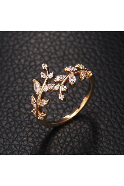 Ervalina Zircon Stone Leaf Ring