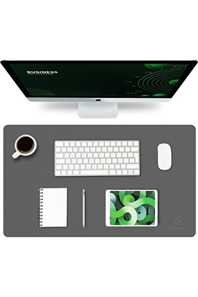 OEM Desk Pad - Eco- Leather , Waterproof, Double-Sided - Dark Grey, 60 x 35 cm