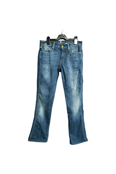 OEM Blugi Damă 7 for all mankind - Bumbac și Elastan, Croi Clasic, Albastru -...