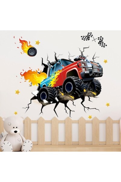 Amimagen Set de autocolante de perete pentru mașini de curse