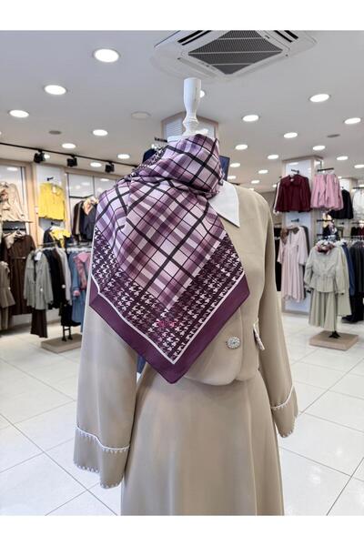 KUQOS Plaid Elegance Scarf Purple
