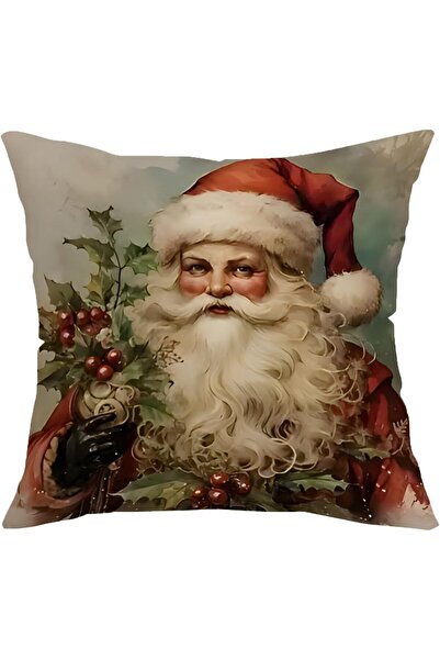 OEM Christmas Pillowcase - Santa Claus, Cotton and Linen, Invisible Zipper, 4...