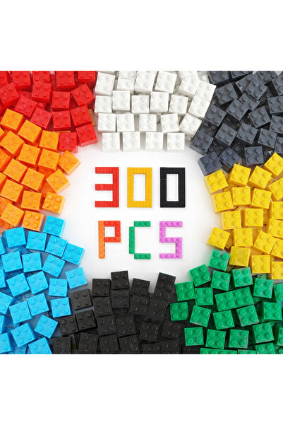 ThinkMaster 300 Pieces 2X2 Compatible Parts Compatible with Classic and City,...