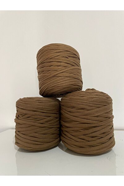 Leila shop Brown Combed Cotton Yarn Bag Knitting Yarn - (600-650Gr) 1 Piece