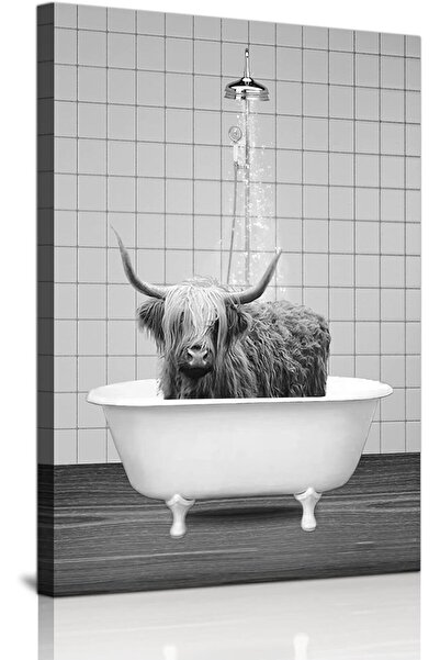 OEM Tablou Amuzant Baie, Design Minimalist, Canvas Rezistent UV, Fără Ramă, 6...