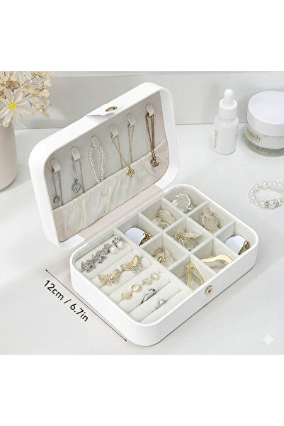 Store Luxury Compartmentalized Jewelry and Accessories Organizer - Velvet-Lin...