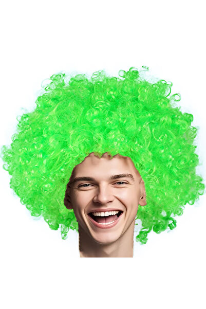 OEM Perucă Afro Creață - Accesoriu Costum Clovn sau Disco, Fibră Sintetică, V...