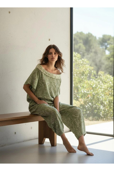 Su Koleksiyon Fresko Jakar Woven Shalwar Pants & Blazer Set