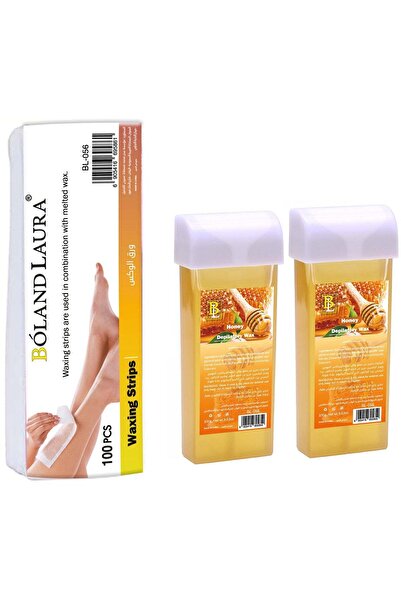PUREZA Poland Laura Wax Hair Removal Set - Honey Scent + 100 Wax Strips