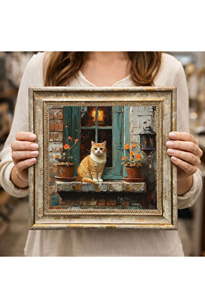 woodsia Tablou decorativ pătrat înrămat DC0170