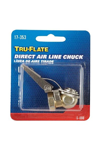 Tru-Flate ظرف خط هواء مباشر بمقبض أمان فولاذي من FPT، فضي، 1/4 بوصة