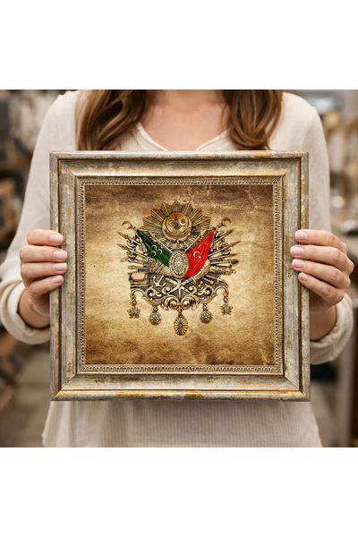 woodsia Διακοσμητικός Τετράγωνος Πίνακας με Κορνίζα DC0140