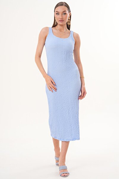 ŞİMAL Women's Thick Strapped Long Dress 260085 -